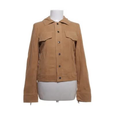 Leather jacket (Beige) from Munderingskompagniet Leather, Suede, Polyester, Cotton