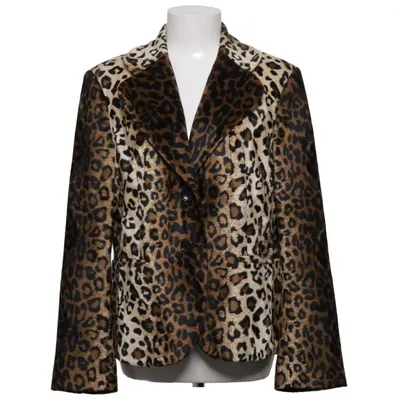 Blazer (Beige, Sort, Brun) fra Oui Set Acetat, Polyester