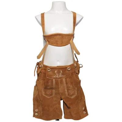 Lederhosen (Brun) fra Bavaria Trachten Bomuld, Læder, Polyester