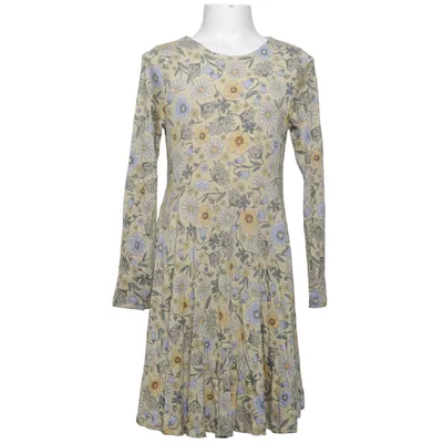 Jurk (Geel, Blauw, Meerkleurig) van Polarn O. Pyret Elastaan, Viscose
