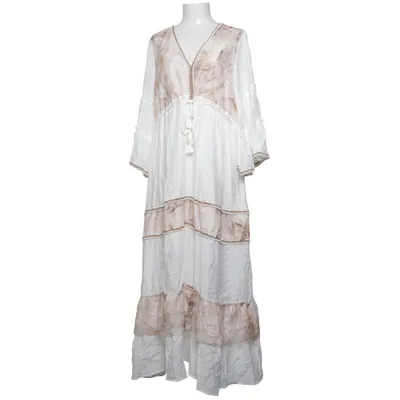 Maxi dress (White, Beige, Multicolored) from Lara Cotton, Polyamide, Polyester, Viscose