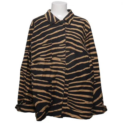 Skjortejakke (Sort, Beige) fra H&M Bomuld, Elastan