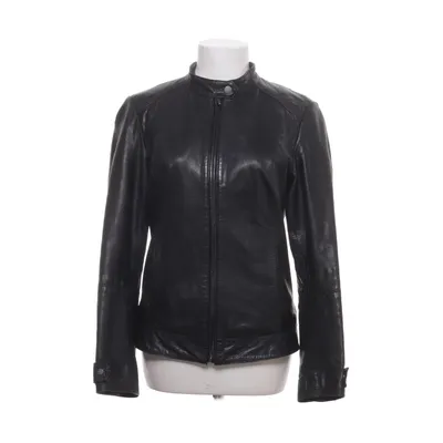 Läderjacka (Svart) från Sisley Bomull, Skinn