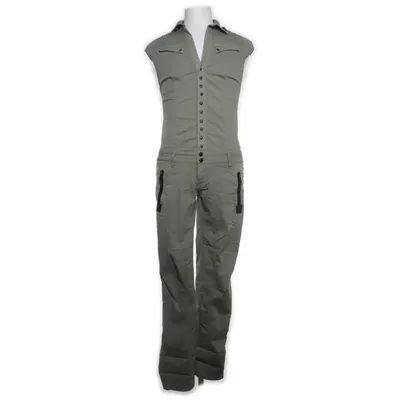 Jumpsuit (Groen) van Luxury Vintage Elastaan, Katoen
