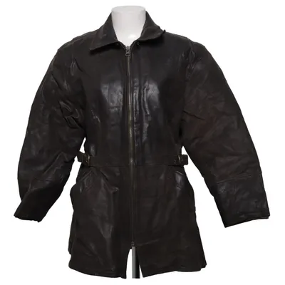 Leather jacket (Brown) from Suzy Cotton, Leather, Polyester