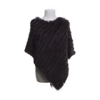 Bont poncho (Lila) van Soyaconcept Acryl, Konijnenbont