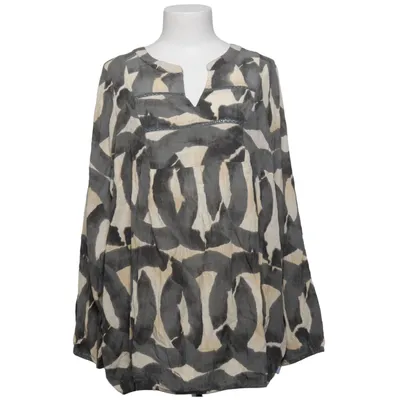 Bluse (Grå, Beige) fra Zhenzi Viscose