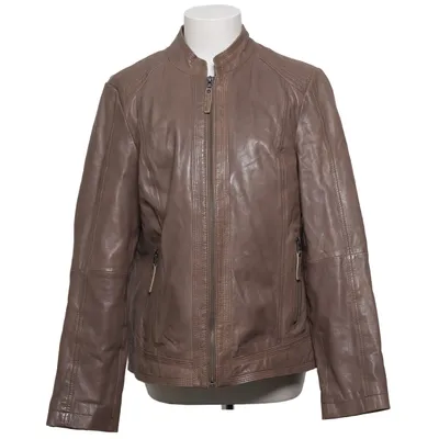 Leren jack (Grijs) van Garden Romantic Katoen, Leer, Polyester