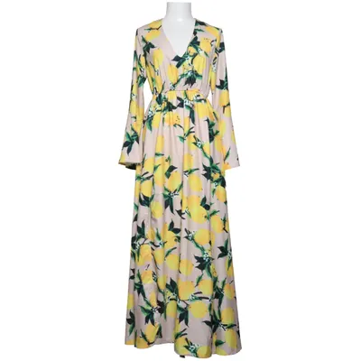Robe longue (Beige, Jaune, Vert) de Aéryne Polyester