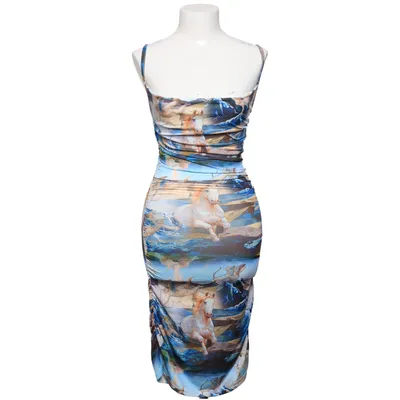 Jurk (Blauw, Meerkleurig) van PrettyLittleThing Elastaan, Polyester
