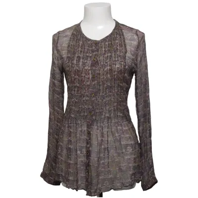 Blouse (Purple, Green, Multicolored) from Antik Batik Silk