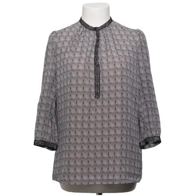 Bluse (Grå, Sort) fra Windsor Silke