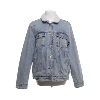 Lined denim jacket (Blue, White) from Bershka Denim Collection Cotton, Polyester