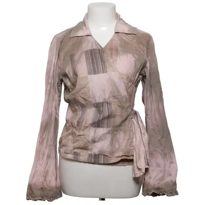 Wrap blouse (Pink, Brown, Multicolored) from VILA Clothes Cotton, Elastane