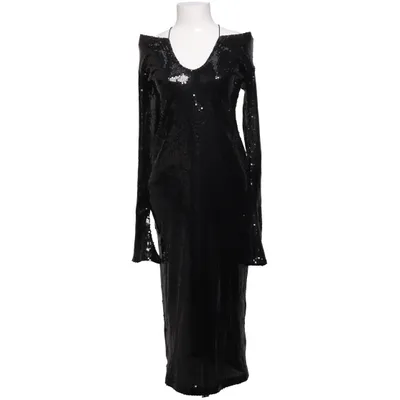 Evening gown (Black, Blue, Silver) Cotton, Polyester