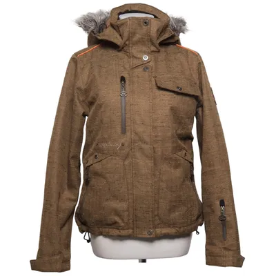 Ski jacket (Brown) from Exxtasy Polyamide, Polyester