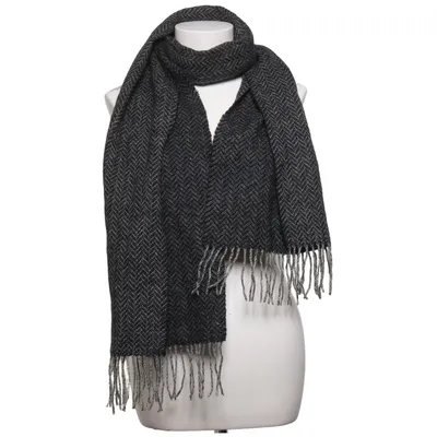 Halstørklæde (Albert Chevron Scarf) fra Bläck Uld
