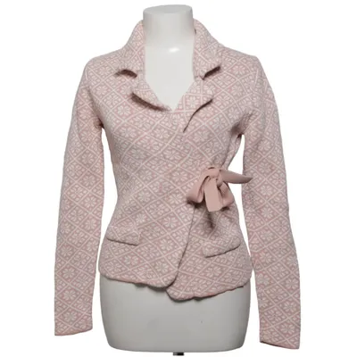 Cardigan cache-cœur (Rose, Blanc) de Seaside Coton