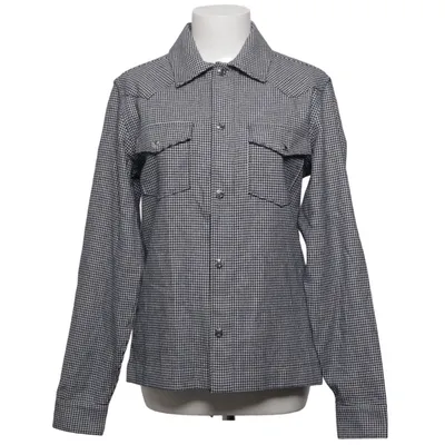 Overshirt (Black, White) from Reiss Acrylic, Cotton, Polyester, Wool