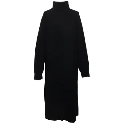 Rollkragenkleid (Schwarz) von Arket Baumwolle, Wolle