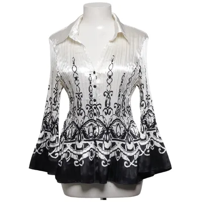Bluse (Hvid, Sort) fra Kriss Polyester