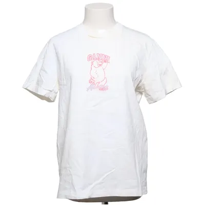 T-shirt (Vit, Rosa) från Ganni Ekologisk bomull