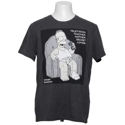 T-shirt (Grå) från The Simpsons Bomull, Polyester, Viskos