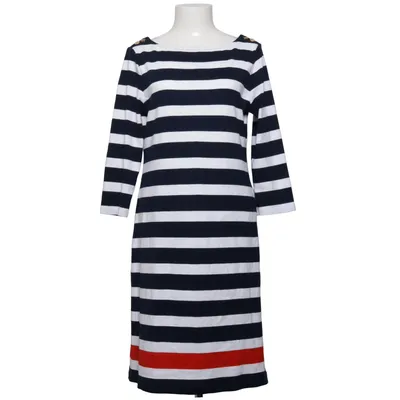 Jurk (Blauw, Wit) van Lauren Ralph Lauren Katoen, Imitatieleer