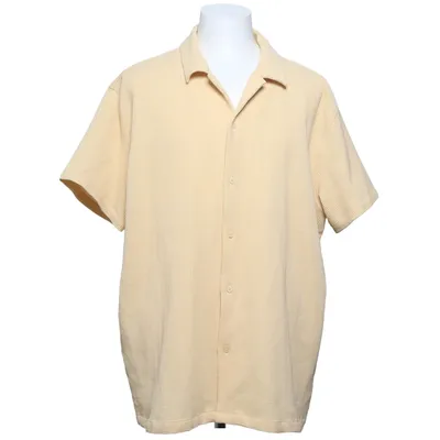 Short sleeve shirt (Beige) from Boohoo Man Elastane, Polyester