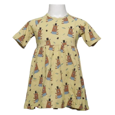 Dress (Yellow, Multicolored) from Raspberry Republic Elastane, Organic cotton