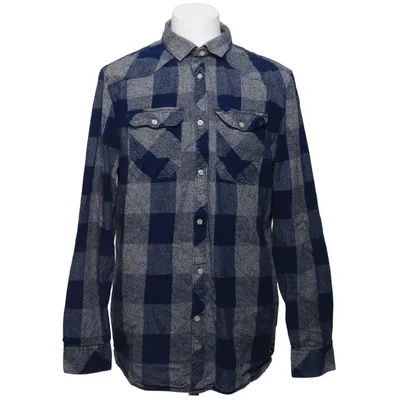 Flannel skjorte (Blå, Grå) fra Mills Brothers Bomuld
