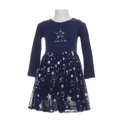 Klänning (Blå, Silverfärgad) från Party Girls Bomull, Polyester