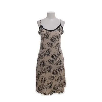 Klänning (Beige, Svart) från Lindex Elastan, Polyester