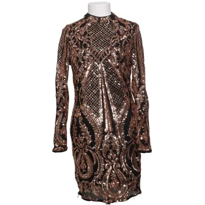 Cocktail dress (Black, Gold) from Quiz Elastane, Polyester