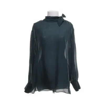 Pussy bow blouse (Green) from Massimo Dutti Silk