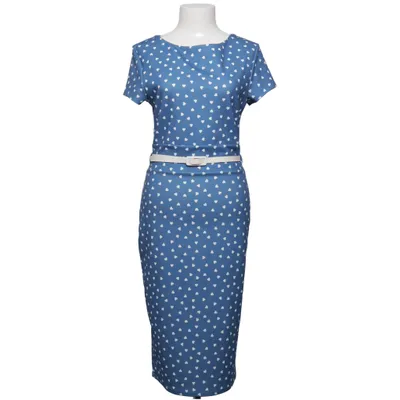 Jurk (Blauw, Wit) van Vintage Chic for Top Vintage Elastaan, Polyester