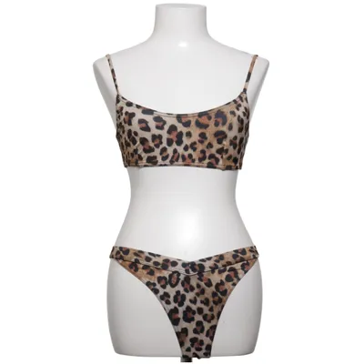 Bikini (Brown, Black) from ASOS Swim Elastane, Polyester