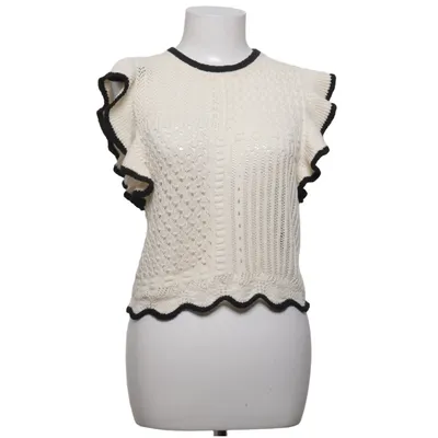 Top (Wit, Zwart) van Zara Katoen, Polyamide