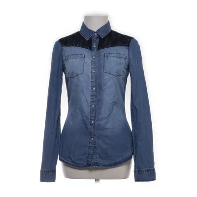 Denim blouse (Blauw, Zwart) van Bershka Denim Collection