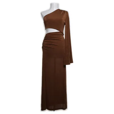 Maxi dress (Brown) from Angelica Blick x NA-KD Elastane, Polyester