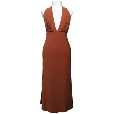 Halterneck dress (Brown) from ASOS Elastane, Polyester