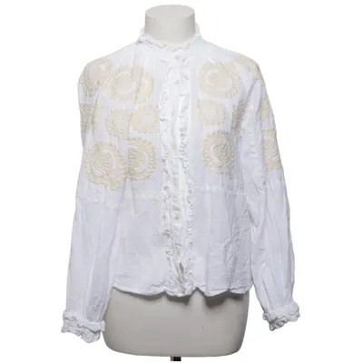 Blouse (White, Beige) from Antik Batik Cotton