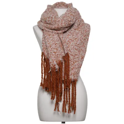 Halstørklæde (Orange, Hvid) fra Mixit Polyester