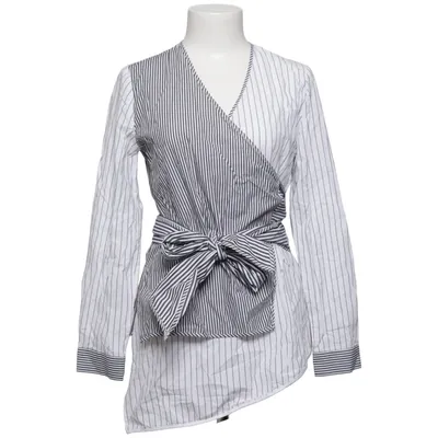 Wickelbluse (Schwarz, Weiß) von Sleek Atelier Baumwolle