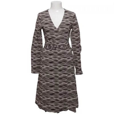 Robe portefeuille (Marron, Beige) de Nanso Élasthane, Polyamide, Viscose