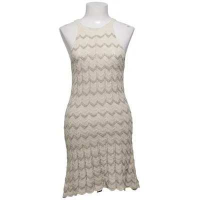 Beach dress (Beige, Gold) Acrylic, Cotton