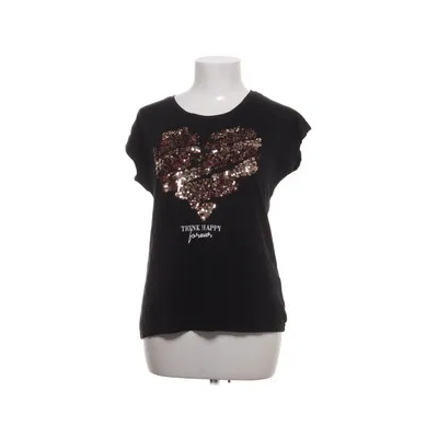T-shirt (Zwart, Meerkleurig) van Seventy Seven Elastaan, Viscose