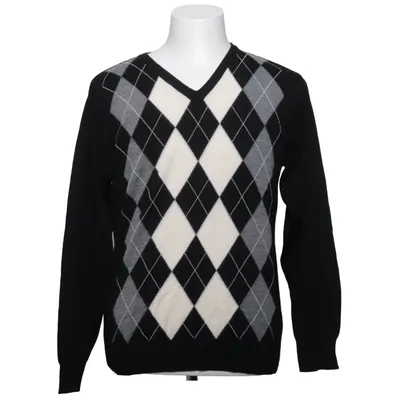 Pullover (Svart, Grå, Vit) från Scandinavian Golfer Akryl, Ull