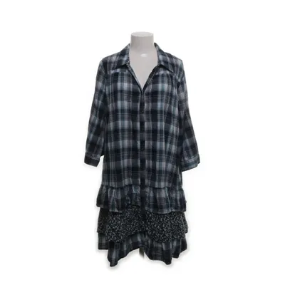 Skjortklänning (Blå, Flerfärgad) från Isolde Bomull