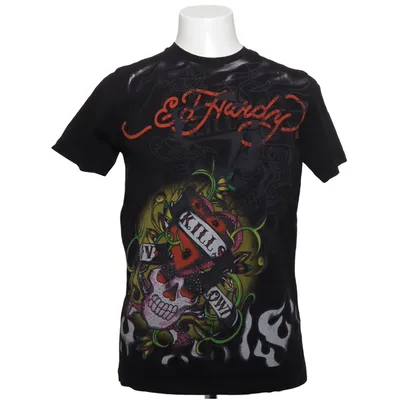 T-shirt (Svart, Flerfärgad) från Ed Hardy by Christian Audigier Bomull, Elastan